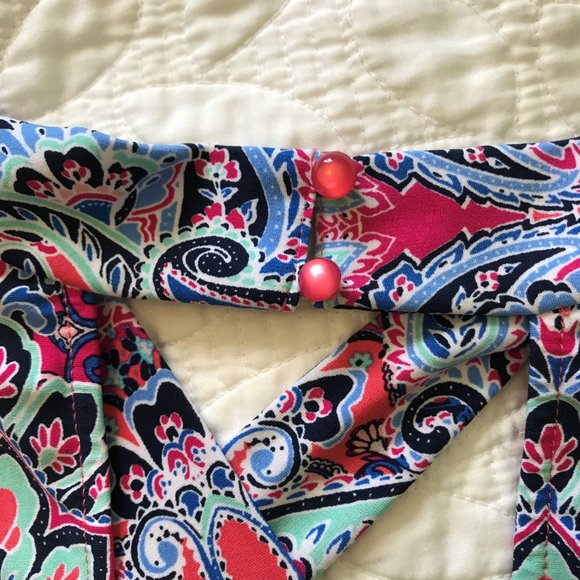 Pink Paisley Keyhole Comfy Summer Dress - Picture 2 of 7